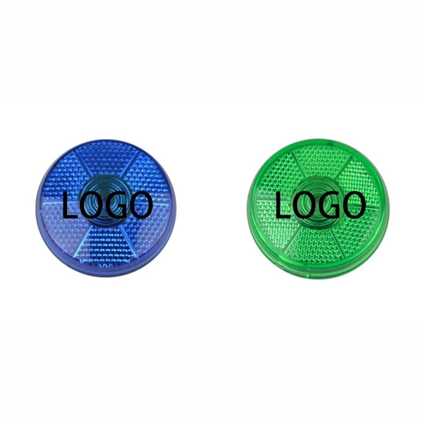 Round Blinking Safety Light With Back Clip