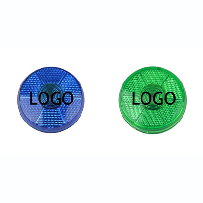 Round Blinking Safety Light With Back Clip