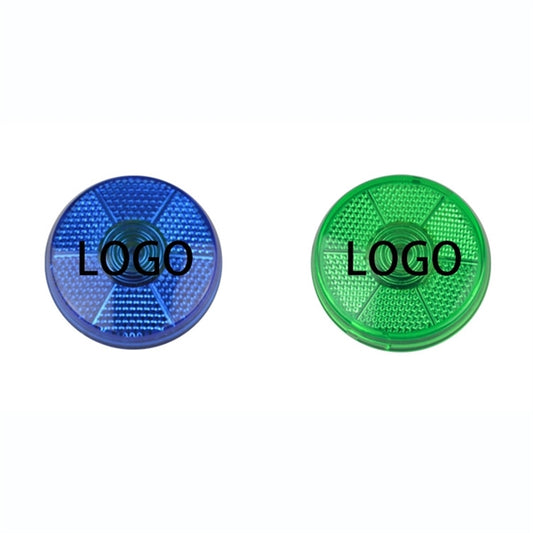Round Blinking Safety Light With Back Clip