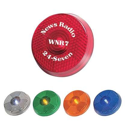 Round Blinking Safety Light With Back Clip