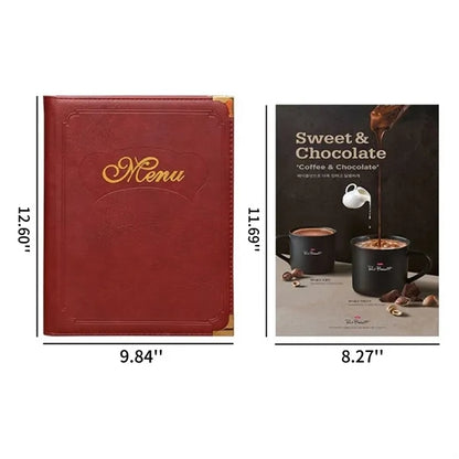 Soft Faux Leather Custom Menu Cover