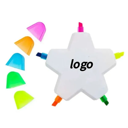 Star-Shaped Five-Color Fluorescent Highlighters