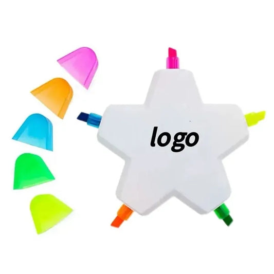 Star-Shaped Five-Color Fluorescent Highlighters