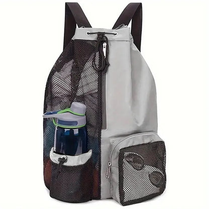 Breathable Mesh Drawstring Swim Backpack