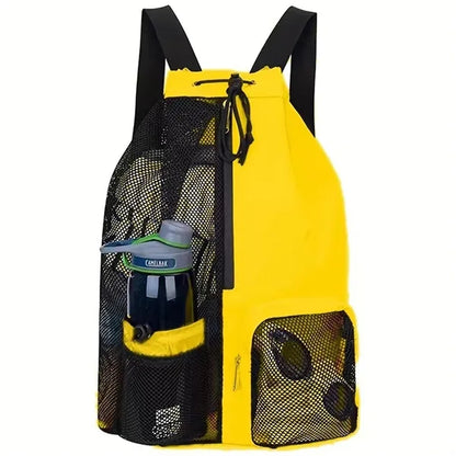 Breathable Mesh Drawstring Swim Backpack
