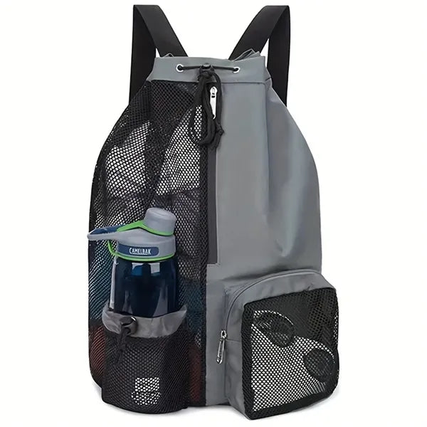 Breathable Mesh Drawstring Swim Backpack