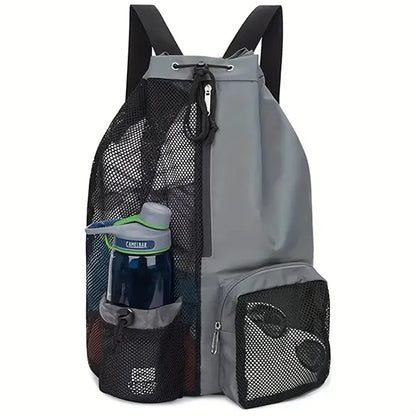 Breathable Mesh Drawstring Swim Backpack