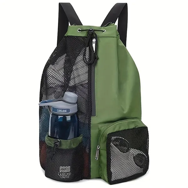 Breathable Mesh Drawstring Swim Backpack