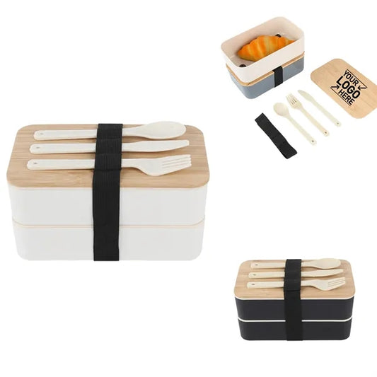 Microwave Safe Wheat Straw Bento Lunch Box Set
