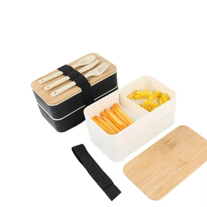 Microwave Safe Wheat Straw Bento Lunch Box Set