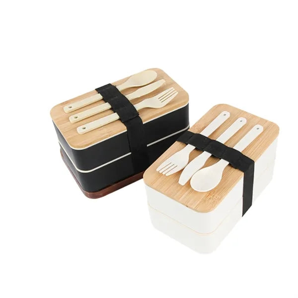 Microwave Safe Wheat Straw Bento Lunch Box Set