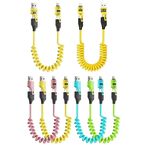4 In 1 Spring Fast Charging Cable