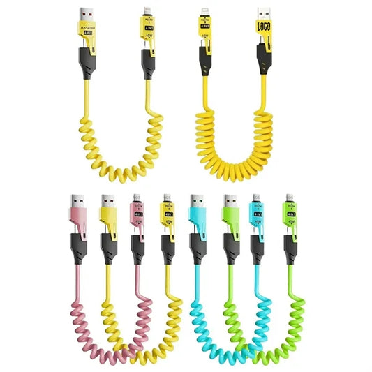 4 In 1 Spring Fast Charging Cable