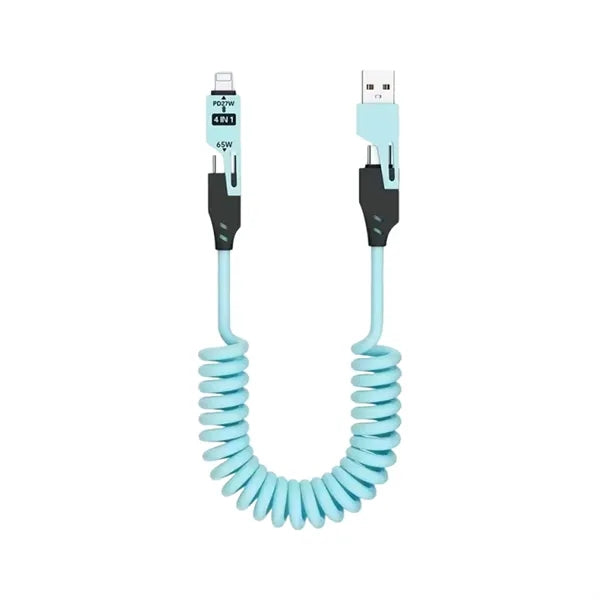 4 In 1 Spring Fast Charging Cable