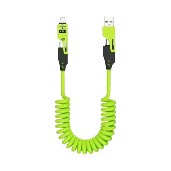 4 In 1 Spring Fast Charging Cable