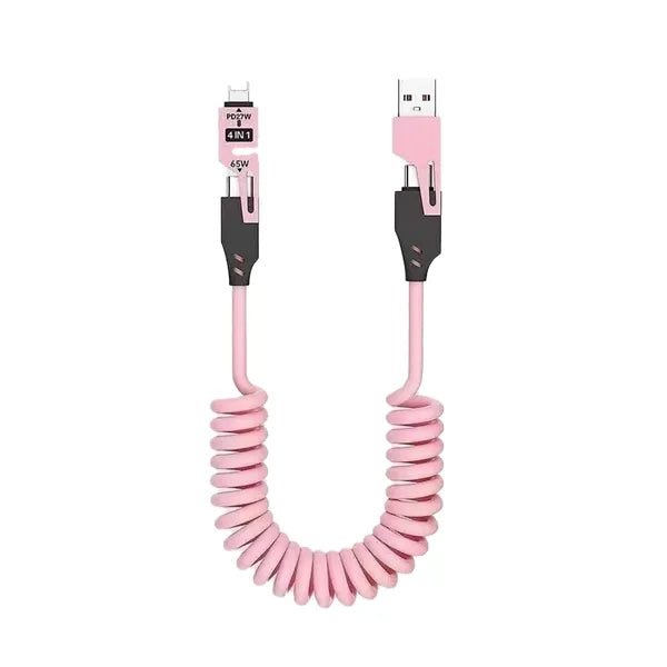 4 In 1 Spring Fast Charging Cable