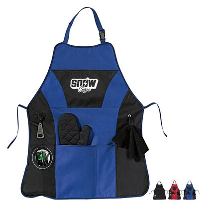 Grill Master Apron Kit with Mitt, Towel & Opener