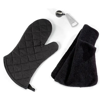 Grill Master Apron Kit with Mitt, Towel & Opener