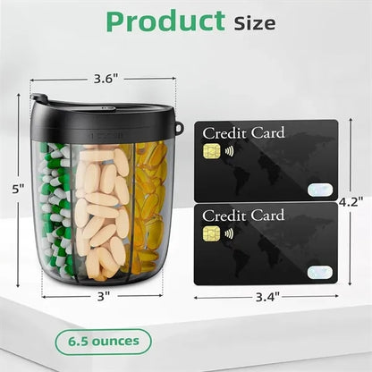 Large Pill Bottle Organizer for Holding 6 Various Vitamins