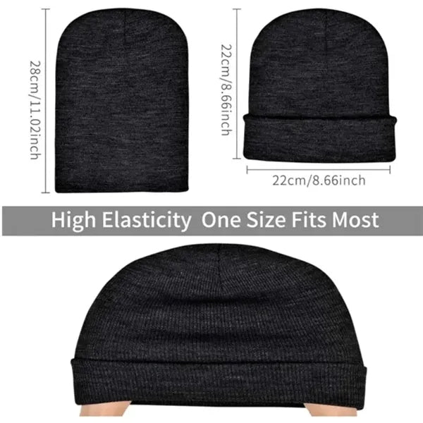 Unisex Warm Winter Hats Acrylic Knit Cuffed Beanie