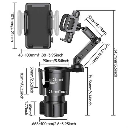 2 in 1 Adjustable Phone Holder For Car