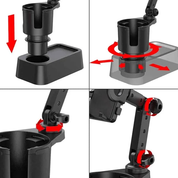 2 in 1 Adjustable Phone Holder For Car