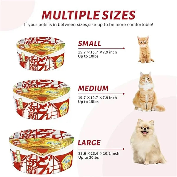 Ramen Noodle Pet Bed for Cats & Dogs