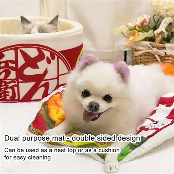Ramen Noodle Pet Bed for Cats & Dogs