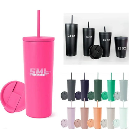 20 oz Insulated Tumbler with Lid and Straw