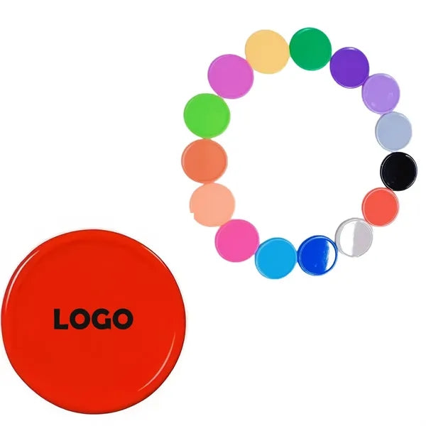 Vibrant Plastic Round Game Token With Smooth Edge