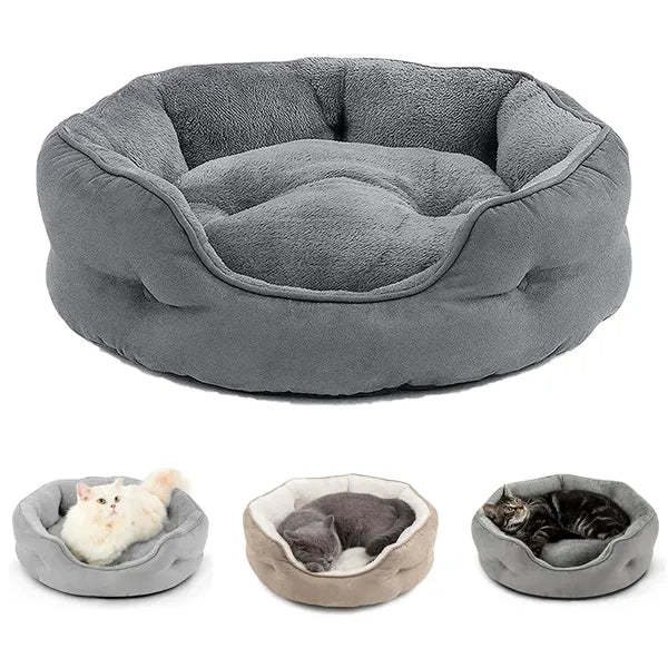20-inch washable camel pet bed