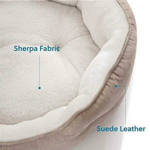 20-inch washable camel pet bed