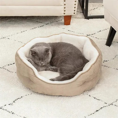 20-inch washable camel pet bed