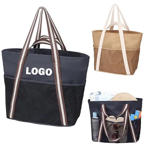 Foldable Sandproof Beach Tote Bag