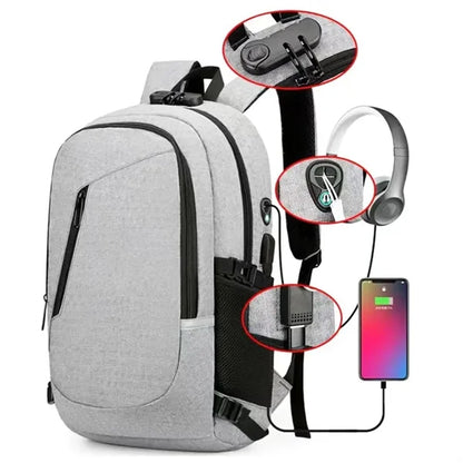 15.6 Inch Anti-Theft Laptop Backpack with USB Charging Port