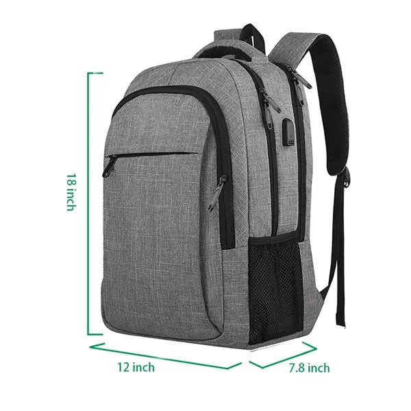35L Durable Business Laptop Backpack with USB Charging