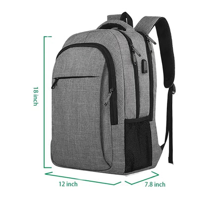 35L Durable Business Laptop Backpack with USB Charging