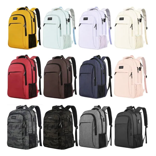 35L Durable Business Laptop Backpack with USB Charging