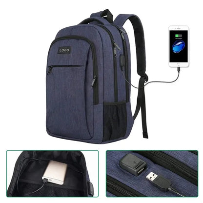 35L Durable Business Laptop Backpack with USB Charging