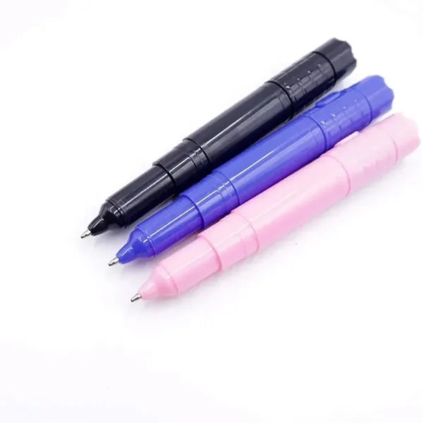 Ballpoint Pen with Keychain and LED