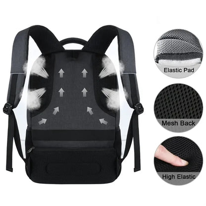 35L Multi-Compartment Laptop Backpack with USB Port