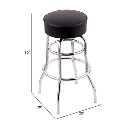 High Quality Padded Swivel Bar Stool Chrome Base