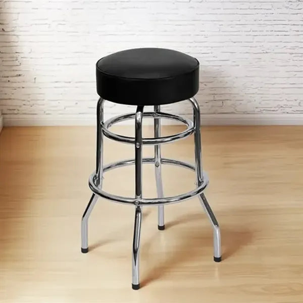 High Quality Padded Swivel Bar Stool Chrome Base