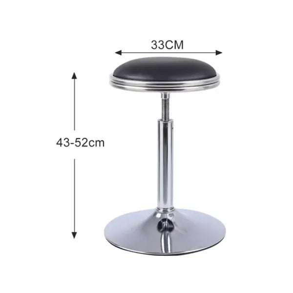 Adjustable Swivel Bar Stool with Chrome Base