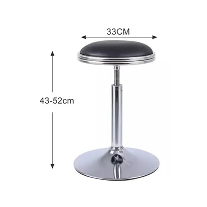 Adjustable Swivel Bar Stool with Chrome Base