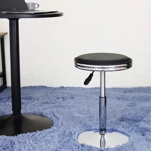 Adjustable Swivel Bar Stool with Chrome Base