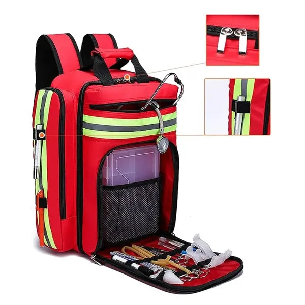Emergency Medical Backpack with Reflective Stripes