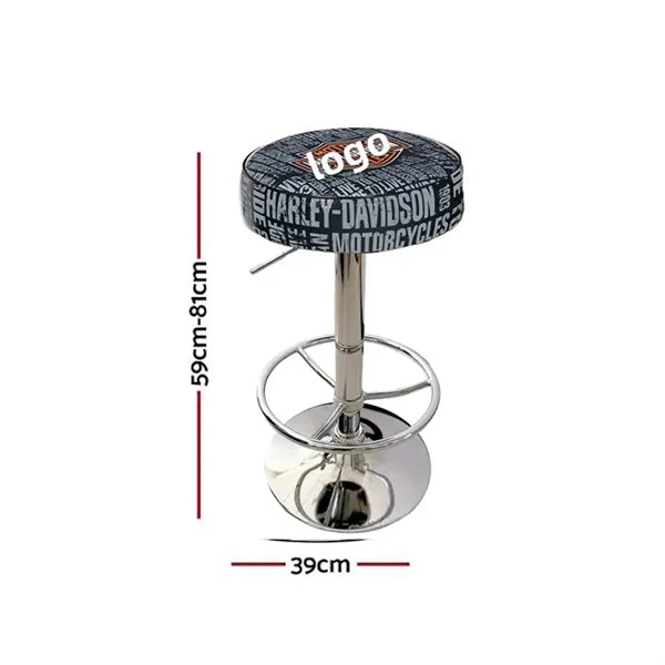 Customizable Padded Bar Stool with Chrome Base