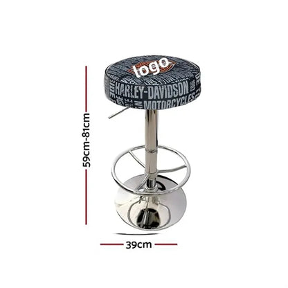 Customizable Padded Bar Stool with Chrome Base