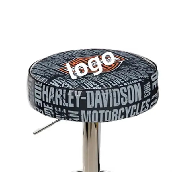 Customizable Padded Bar Stool with Chrome Base